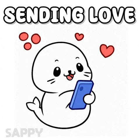 I Love You Hearts GIF by Sappy Seals