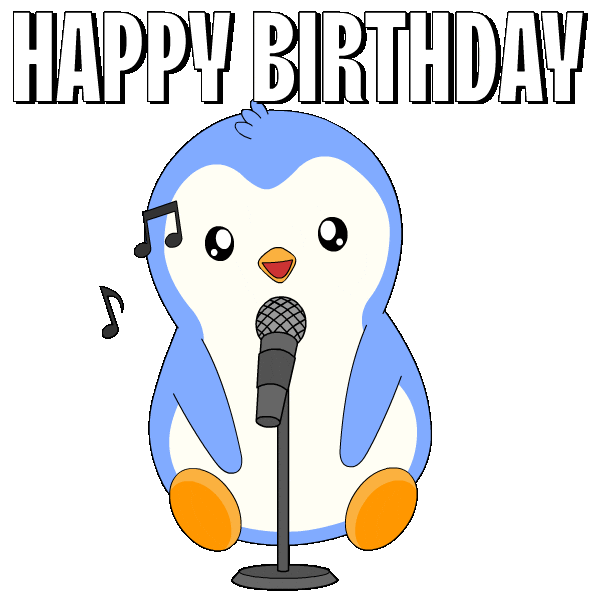 Happy Birthday Singing Sticker by Pudgy Penguins