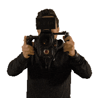 Red Camera Film Sticker by LionIsland.no