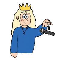 King Mic Drop Sticker by HapaKristin