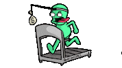 Money Running Sticker