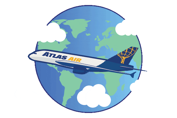Plane Airplane Sticker by Atlas Air Worldwide
