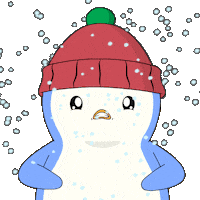 Freezing Ice Cube Sticker by Pudgy Penguins