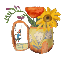 Flowers Cup Sticker