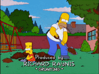 digging homer simpson GIF