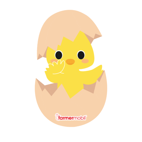 Chicken Egg Sticker by farmermobil