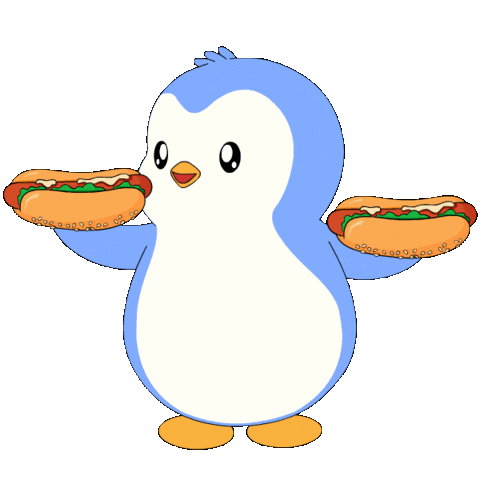 Hungry Penguin Sticker by Pudgy Penguins