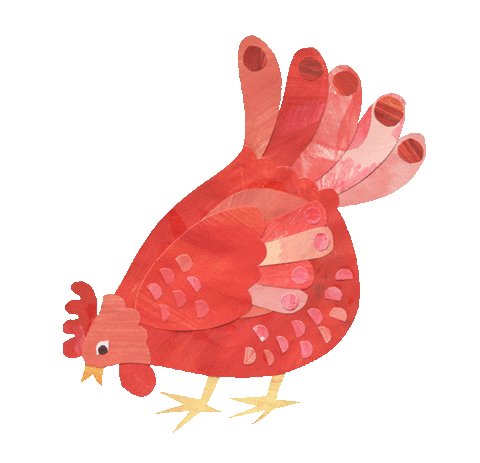 Book Chicken Sticker by Scribble Kids Books