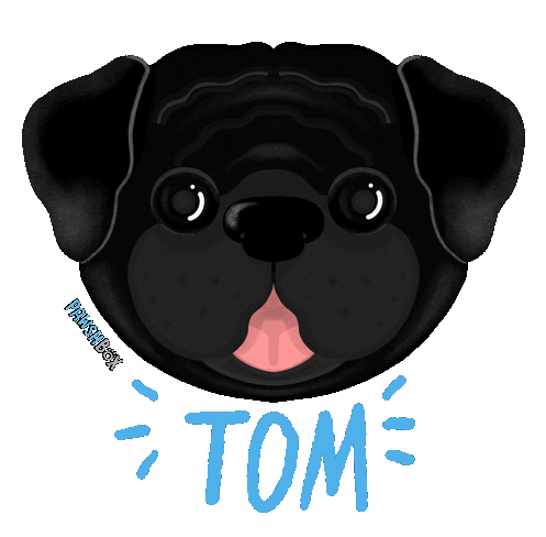 Tom The Dog Sticker by Pawshbox