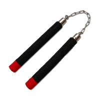 martial arts nunchucks Sticker