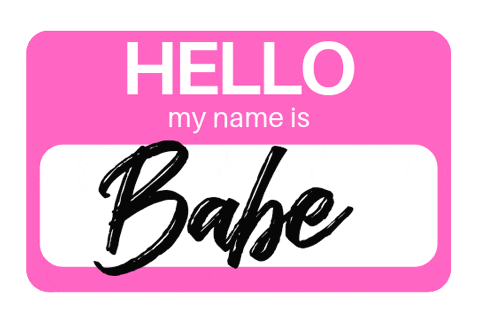 hello my name is tag Sticker by lauryncakes
