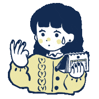 anon_kyoto girl work かわいい 女の子 Sticker