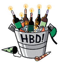 Happy Birthday Animation Sticker by Holler Studios