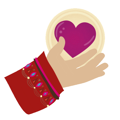 Heart Hand Sticker