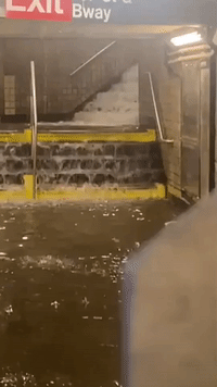 'Like Niagara Falls!' Floodwaters Pour Into Manhattan Subway