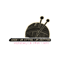 punkrockunicorn knitting stricken handdyedyarn pruyarns Sticker