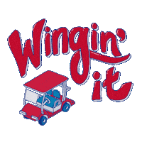 Golf Cart Winging It Sticker by Florida Atlantic University