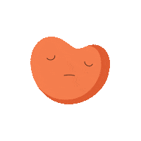 gentlerstreak heart orange heart yorhart gentler streak Sticker