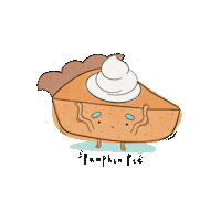 Pumpkin Pie Food Sticker by House Of Wonderland
