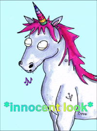 Unicorn Pretending GIF