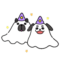 Ghost Dog Sticker by YajuWholeHouse