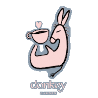 National Coffee Day Charalampos Sticker by Donkey Garden Shop