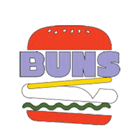 Burgers Buns Sticker by The Sydney Collective