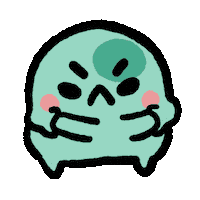 Angry Round Sticker by angy frog