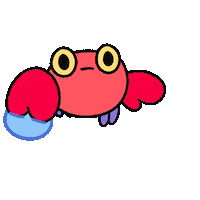Angry Crab Sticker by pikaole