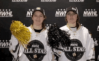 NWHL hockey laughing cheer woho GIF