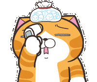 Sick Cat Sticker by MochiDad