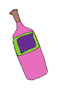 antiquesatmyhouse retro wine bottle old school Sticker