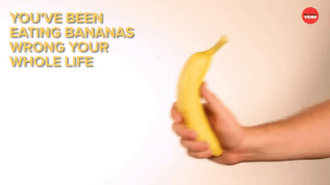 Eating bananas wrong - GIPHY Clips