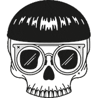 Glasses Skull Sticker