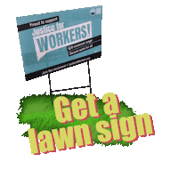 justice4workers sisterknees justice4workers lawn sign justice for workers Sticker