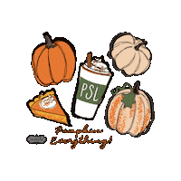 mudpiegift fall pumpkin psl pumpkin spice Sticker