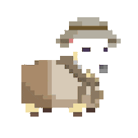 subpixel vacation adventure ready goat Sticker