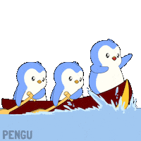 Penguin Boat Sticker by Pudgy Penguins