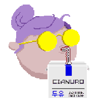 Pixel Drinking Sticker