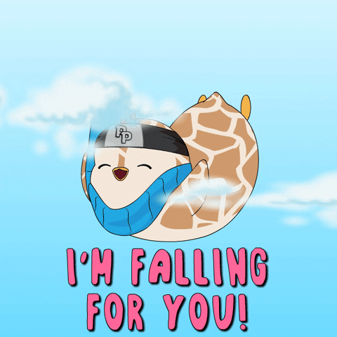 I Love You Falling GIF by Pudgy Penguins
