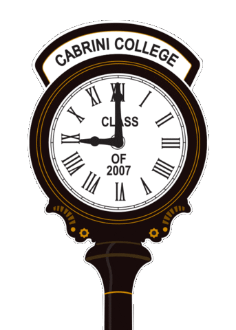Time Clock Sticker by Cabrini University