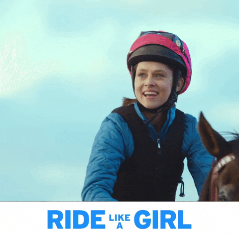 transmissionfilmsau giphyupload happy jockey teresa palmer GIF