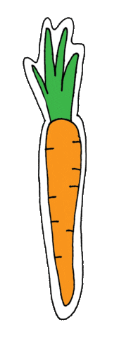 rainbow carrot Sticker
