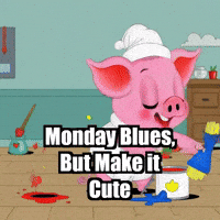 Sleepy Monday Blues GIF by The Pigasso