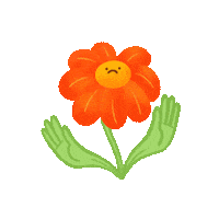 Sad Flower Power Sticker