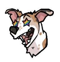 Happy Mixed Breed Sticker