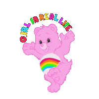 lucindabunnybarker girl pink rainbow pride Sticker