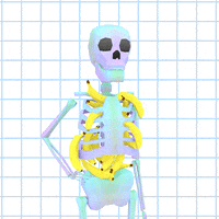 skeleton bananas GIF by jjjjjohn