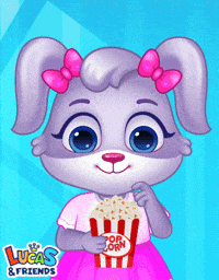 Happy Pop Corn GIF by Lucas and Friends by RV AppStudios