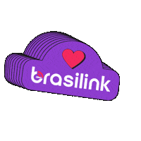 Brasilink cloud rosa roxo nuvem Sticker